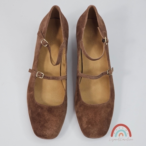 New! Madewell The Nettie Heeled Mary Jane in Soft Mahogany Leather Suede - Picture 8 of 16